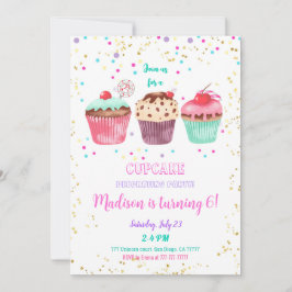 Invitación de cumpleaños a Cupakes