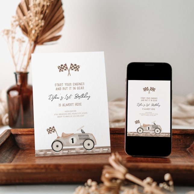 Invitación de cumpleaños a Cute Car (Subido por el creador)