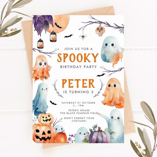 Invitación de cumpleaños a Cute Halloween (Subido por el creador)