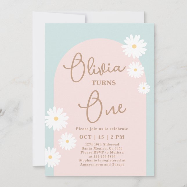 Invitación de cumpleaños a Daisy (Anverso)