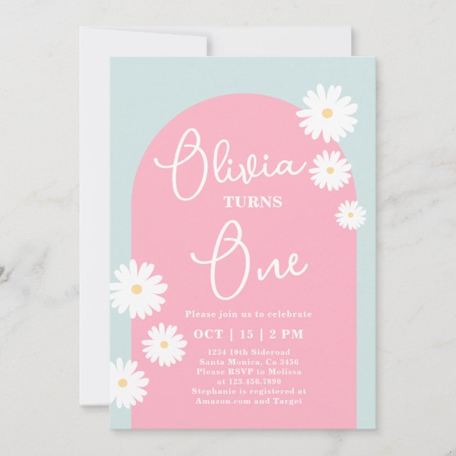 Invitación de cumpleaños a Daisy (Anverso)