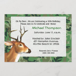 Invitación de cumpleaños a Deer Hunter