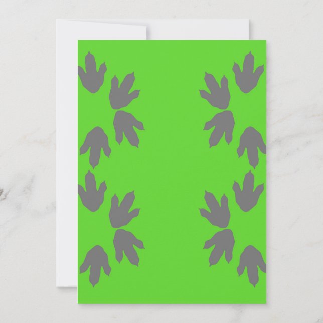 Invitación de cumpleaños a dinosaurio del parque d (Reverso)