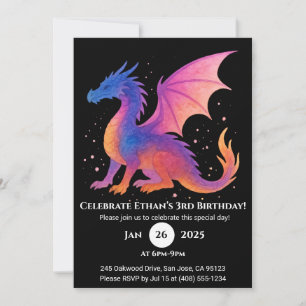 Invitación de cumpleaños a Dragon Winglight