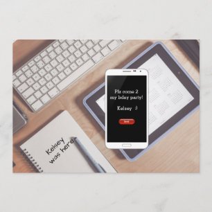 Invitación de cumpleaños a enviar mensajes de text