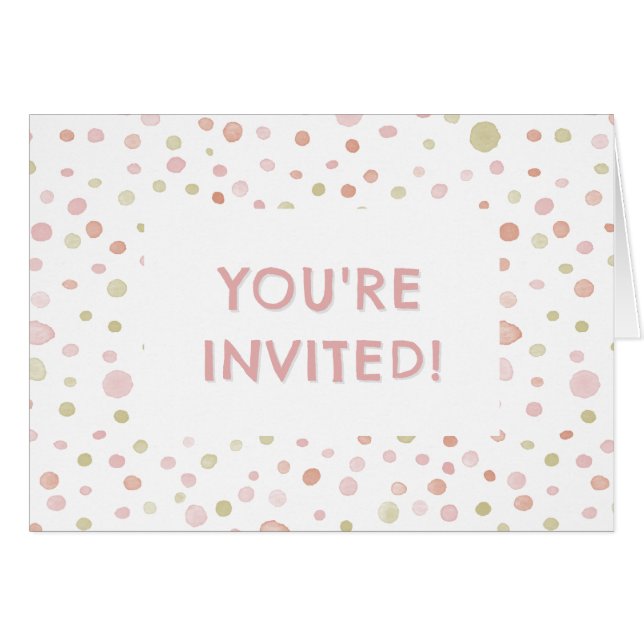 Invitación de cumpleaños a Erica Confetti Watercol (Anverso (Horizontal))