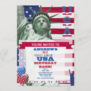 Invitación de cumpleaños a Estados Unidos