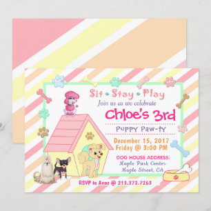 Invitación de cumpleaños a Fiesta de Cachorro 12