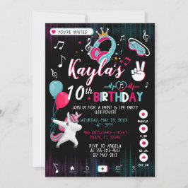 Invitación de cumpleaños a Fiesta de danza musical