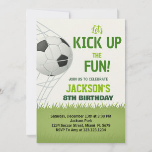 Invitación de cumpleaños a Fiesta de fútbol