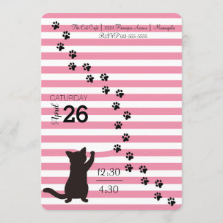 Invitación de cumpleaños a Fiesta de gatos de Kitt