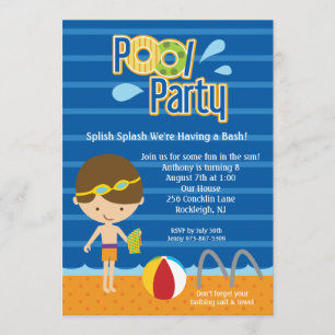 Invitación de cumpleaños a Fiesta de grupo de niño