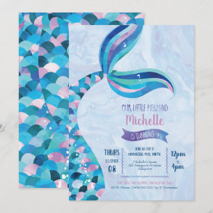 Invitación de cumpleaños a Fiesta de grupo de sirv