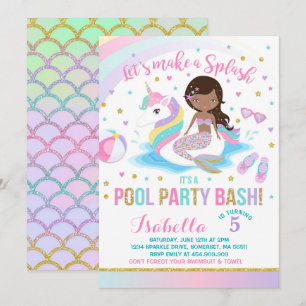 Invitación de cumpleaños a Fiesta de grupo de unic