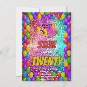 Invitación de cumpleaños a Fiesta de Internet Naug