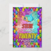 Invitación de cumpleaños a Fiesta de Internet Naug