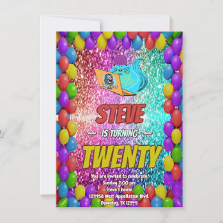 Invitación de cumpleaños a Fiesta de Internet Naug