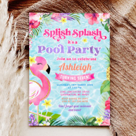 Invitación de cumpleaños a Fiesta de la piscina de