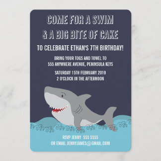 Invitación de cumpleaños a Fiesta de piscina temát