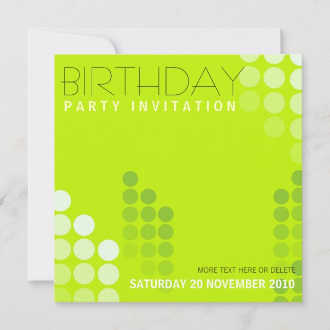 Invitación de cumpleaños a Fiesta de Soul House (Anverso)