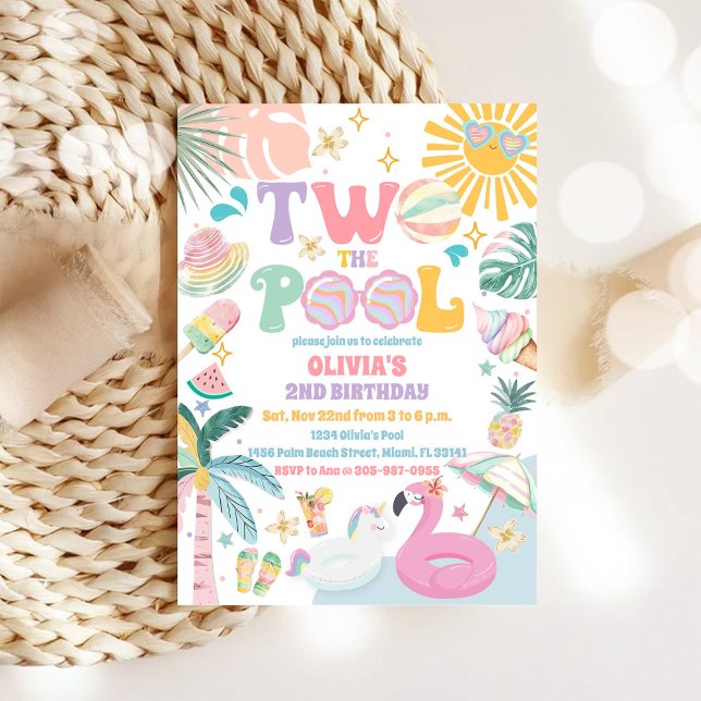 Invitación de Cumpleaños a Fiesta en la Piscina (Subido por el creador)