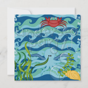 Invitación de cumpleaños a Fiesta submarino