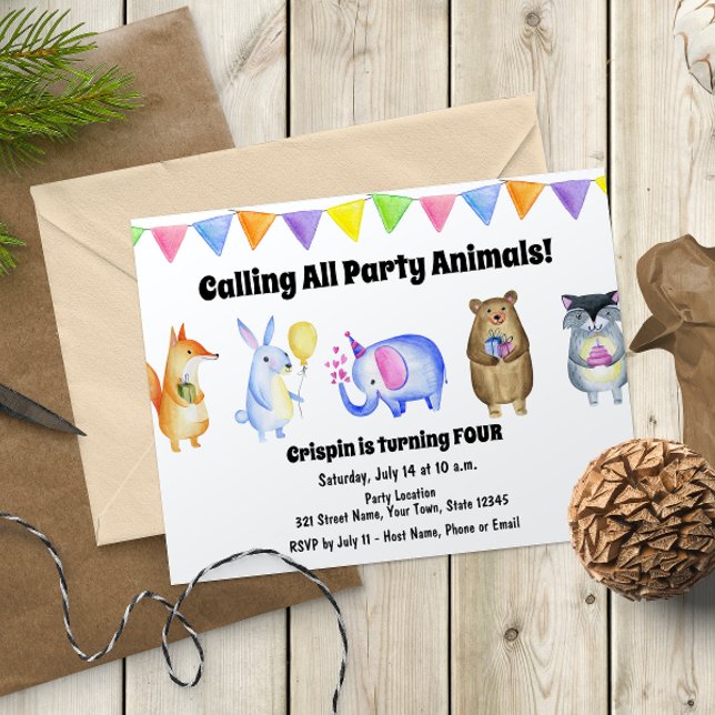 Invitación de cumpleaños a Fiestas de animales (Subido por el creador)