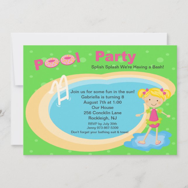 Invitación de cumpleaños a Fiestas de grupo reduci (Anverso)