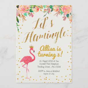 Invitación de cumpleaños a Flamingle