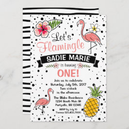 Invitación de cumpleaños a Flamingo y Pinapple Doo