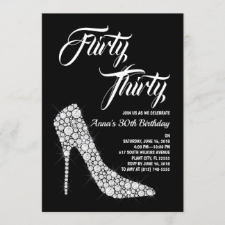 Invitación de cumpleaños a Flirty Treinta