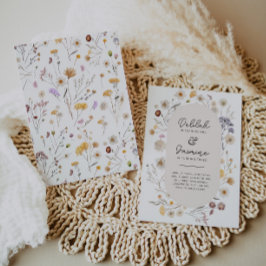 Invitación de cumpleaños a flor silvestre regreso