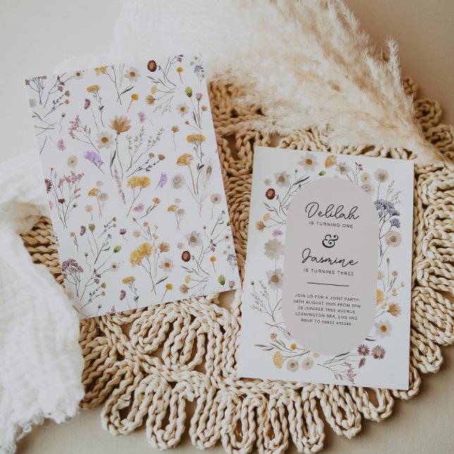 Invitación de cumpleaños a flor silvestre regreso  (Subido por el creador)