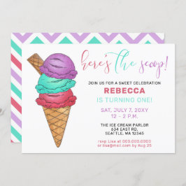 Invitación de cumpleaños a Fun Ice Crema fiesta