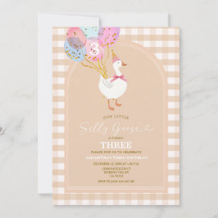 Invitación de cumpleaños a Gingham Goose