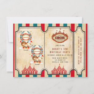 Invitación de cumpleaños a gran espectáculo en el 