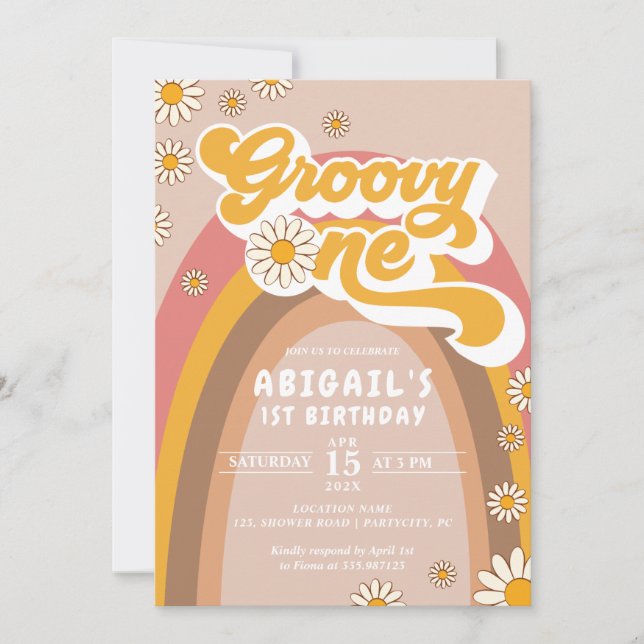 Invitación de cumpleaños a Groovy (Anverso)