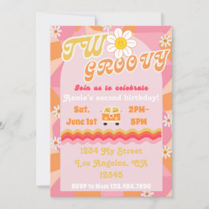 Invitación de cumpleaños a Groovy ONE