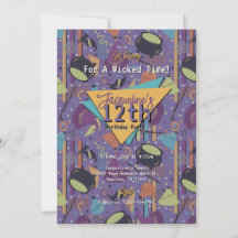 Invitación de cumpleaños a Halloween con brujería 