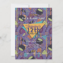 Invitación de cumpleaños a Halloween con brujería