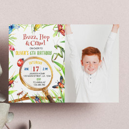 Invitación de cumpleaños a insectos