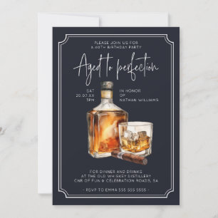 Invitación de cumpleaños a la botella de Whiskey B