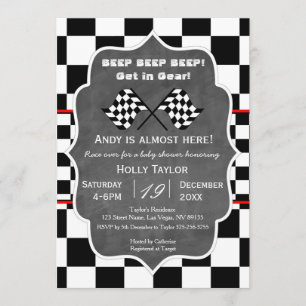 Invitación de cumpleaños a la Carreras Chalkboard
