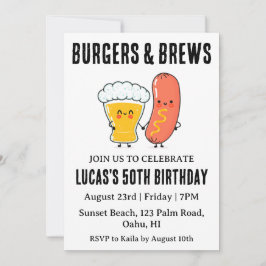 invitación de cumpleaños a la cerveza bbq