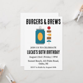 invitación de cumpleaños a la cerveza bbq