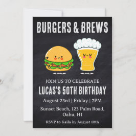 invitación de cumpleaños a la cerveza bbq