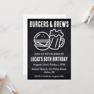 invitación de cumpleaños a la cerveza bbq