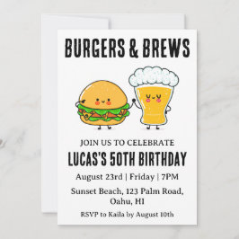 invitación de cumpleaños a la cerveza bbq