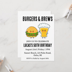 invitación de cumpleaños a la cerveza bbq