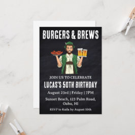 invitación de cumpleaños a la cerveza bbq
